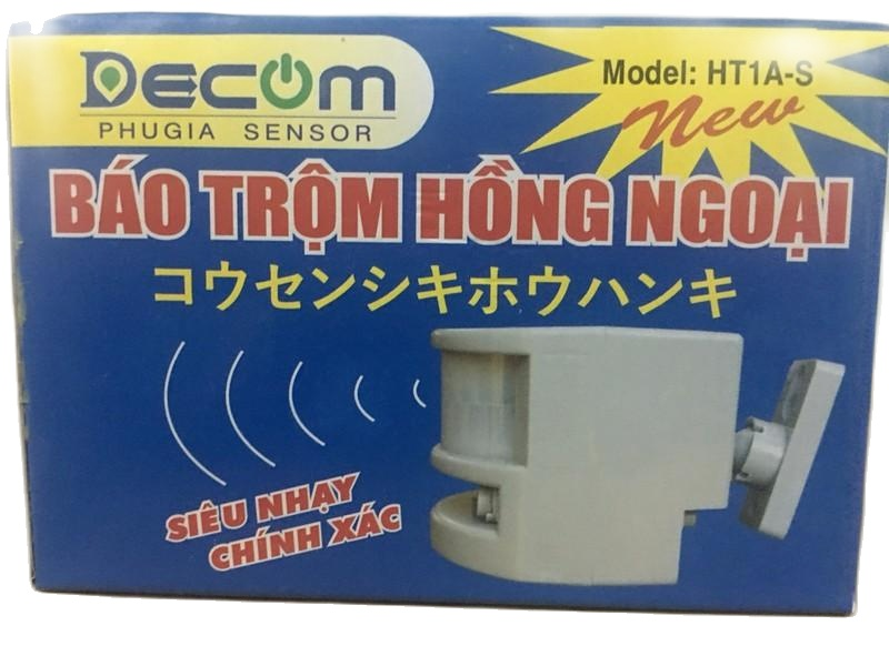 Thiết bị báo động hồng ngoại chống trộm Decom tích hợp còi báo động công suất lớn, khoảng cách cảm biến 12m